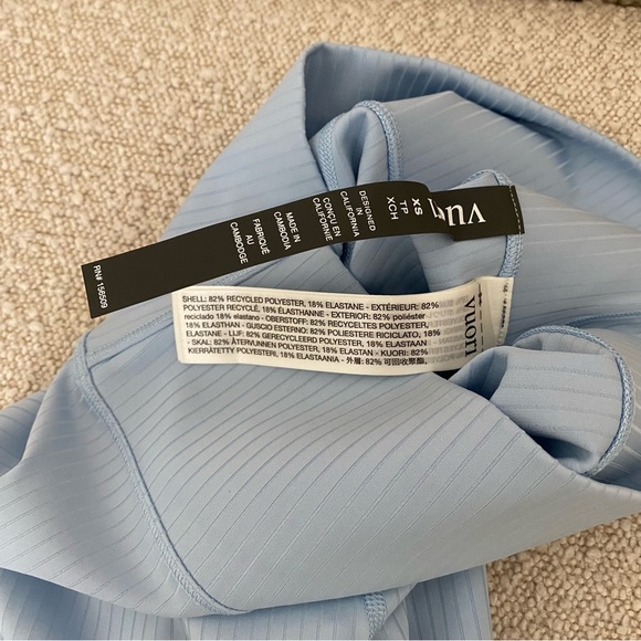 NWT Vuori Inversion Rib Bra & Legging Set 'Crystal Blue' Size XS - Picture 10 of 15